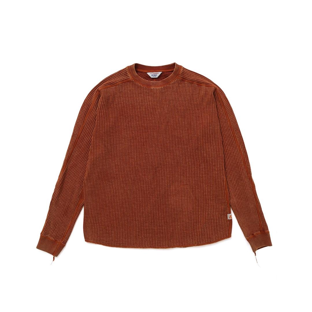 OUT OF ALL HEAVY WAFFLE THERMAL Orange [아웃오브올 헤비 와플 써멀 오렌지]