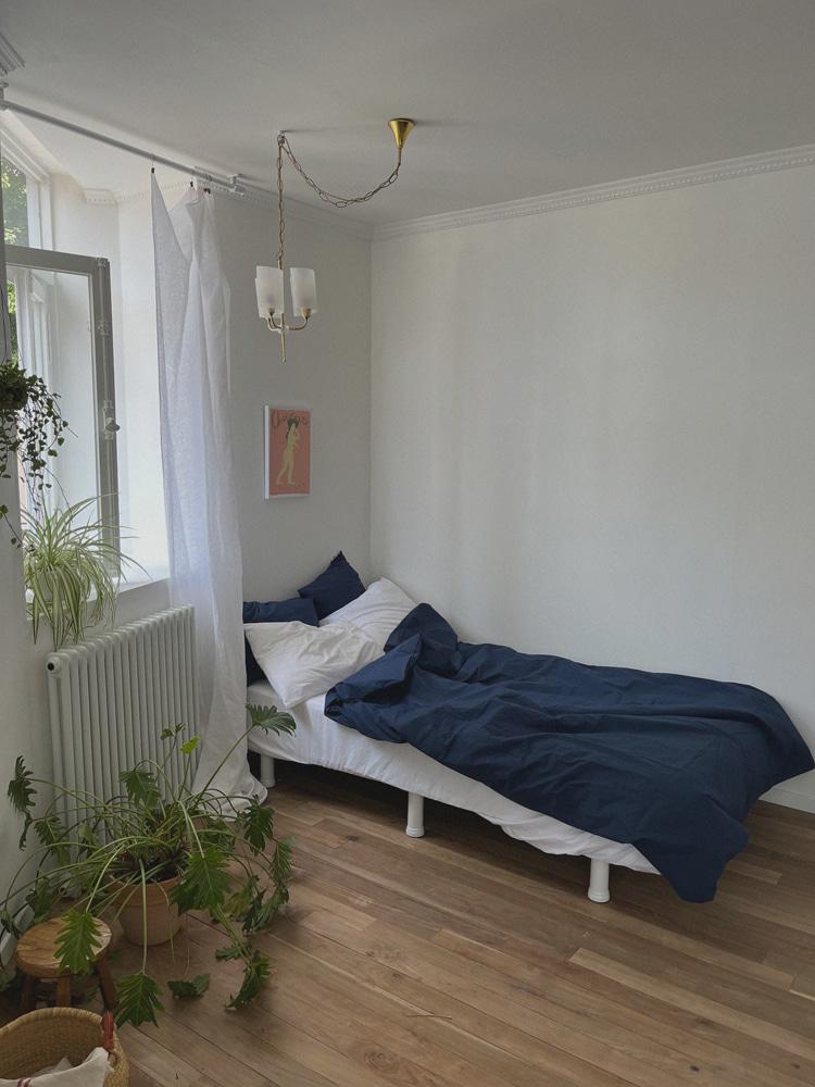 Palette cotton duvet cover - navy