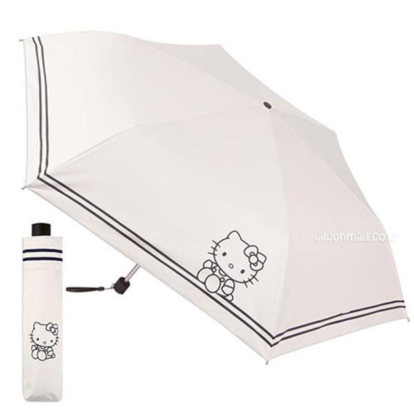 헬로키티 캐릭터 슬림 더블보더 50cm 3단 접이식 우산(수동) 947982 헬로키티 캐릭터 슬림 더블보더 50cm 3