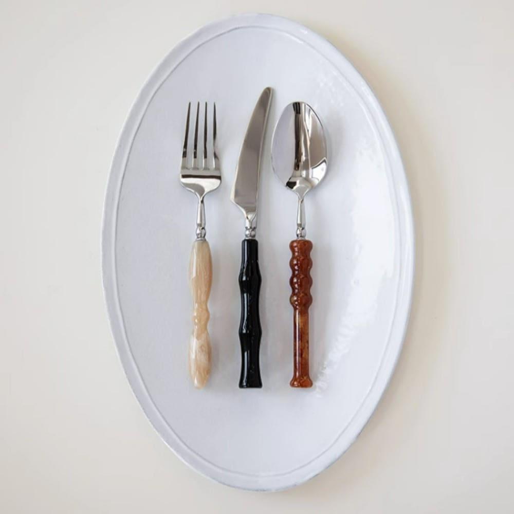 Gemma Silverware 304 스테인레스 고급 양식기 세트 스푼 포크 나이프 3종