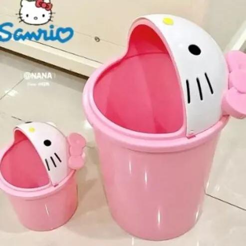헬로키티 귀여운 캐릭터 쓰레기통 수납 바구니 침실 인테리어소품
