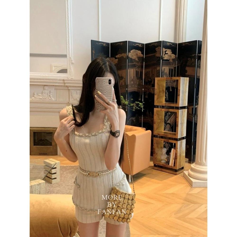 고급 U넥 민소매 나시 탑/정장 숏팬츠 셋업 (옵션선택)