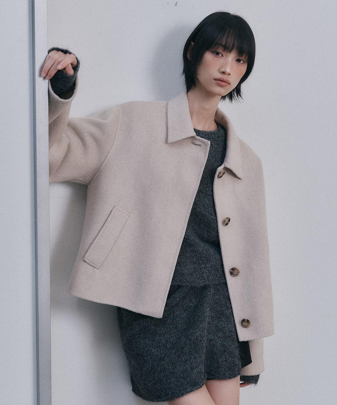 미쏘 [누적3천🏆/울70%]핸드메이드 스탠카라 자켓_MIWJKFV4PG