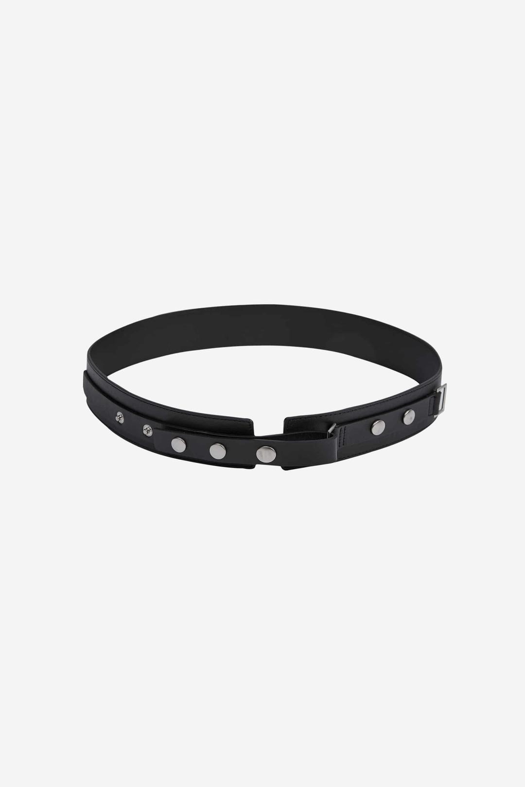 FLAT SNAP BELT / BLACK