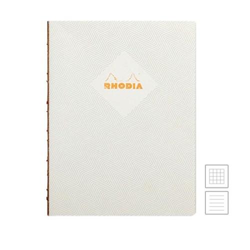 [로디아] 헤리티지 노출바인딩노트 19x25 쉐브론 화이트 (줄지/격자)