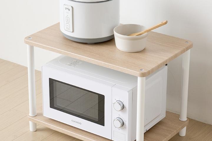 조립식 시그니처 진열장형 2단 전자렌지대 밥솥다이 렌지대수납장 맘마존 선반