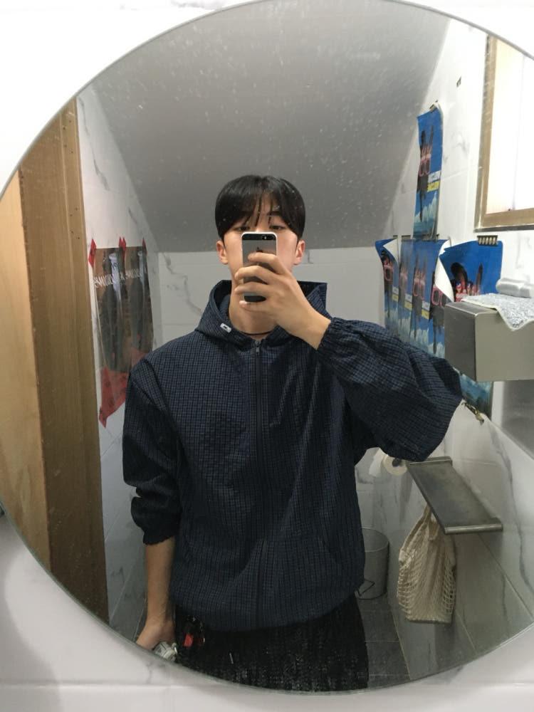 썬데이 체크 후드 바람막이 자켓 (5color)