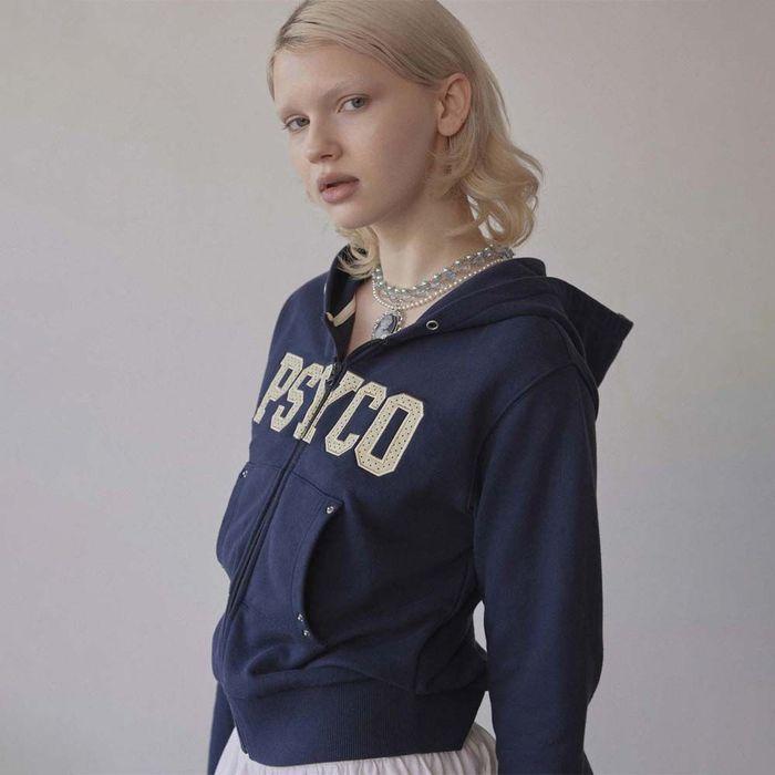 Cottage Zip-Up Hoodie Navy