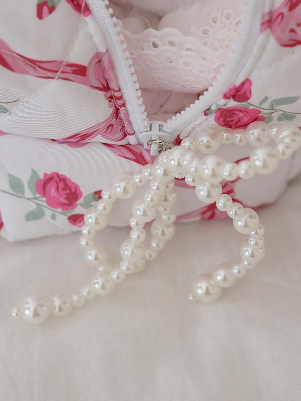 Rose-pattern pouch (2color)