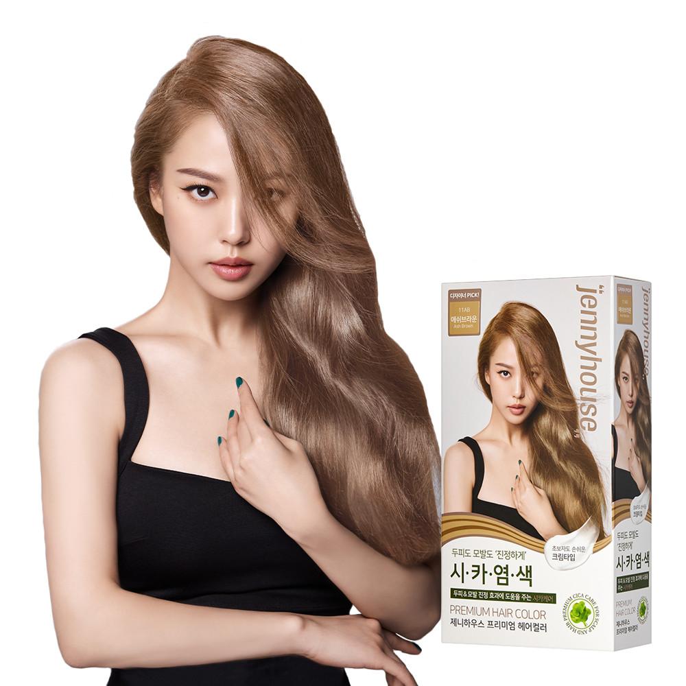 제니하우스 프리미엄 헤어컬러 120g 애쉬브라운 11AB