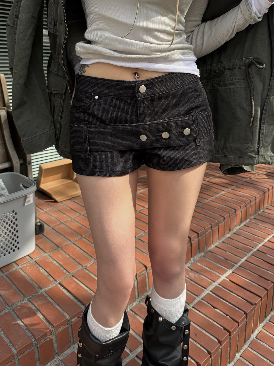 BELT MICRO SHORTS (2color)