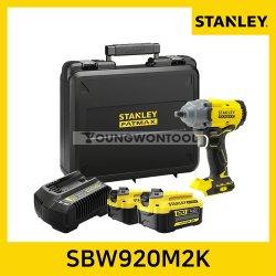 스탠리 충전임팩렌치 SBW920M2K 20V 4.0Ah 배터리 2개