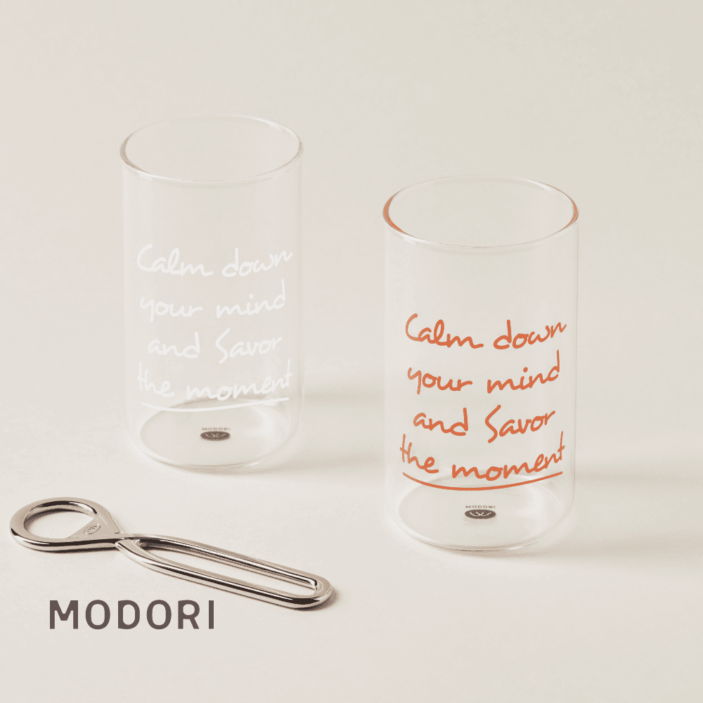 모도리 유리컵&오프너