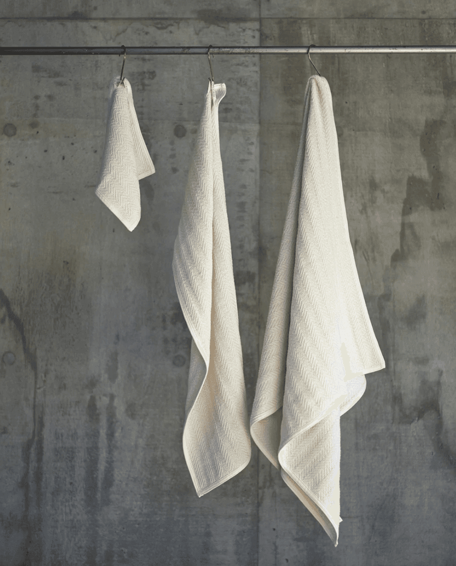 Fog Linen Work - Herringbone Cotton Towels (3 Sizes)