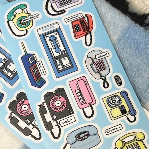 [자꾸자꾸] 올드폰 전화기 씰스티커