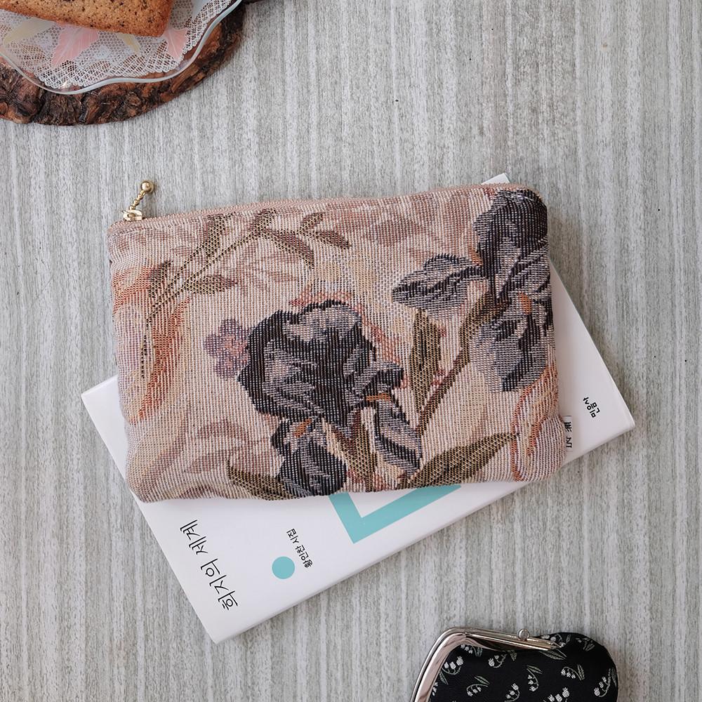 정원 pouch 자가드 파우치