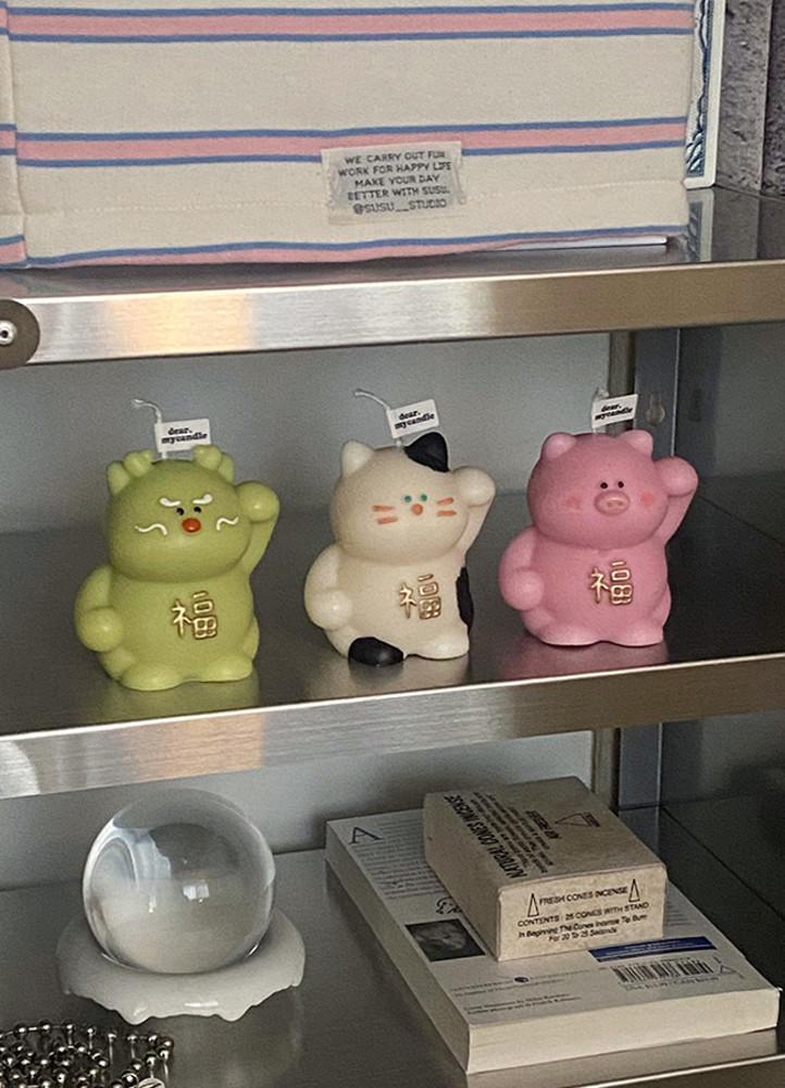 새해 고양이 청룡 돼지 캔들 답례품 집들이 행사 주문제작 향초 선물