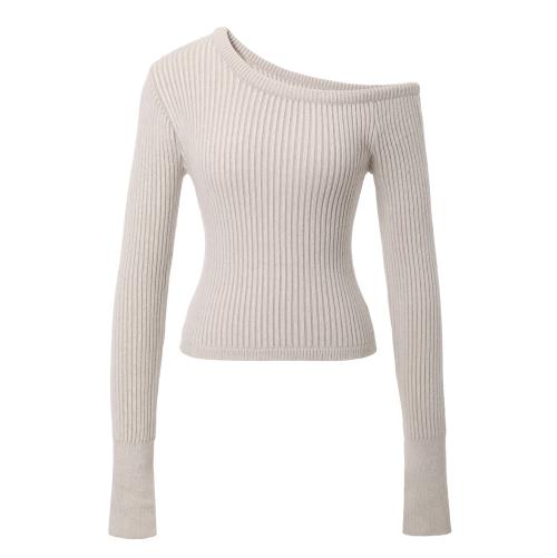 Unbal Combi Knit Top (ivory)