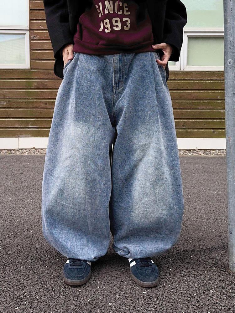 인디 벌룬 중청 데님 (4사이즈) 1C