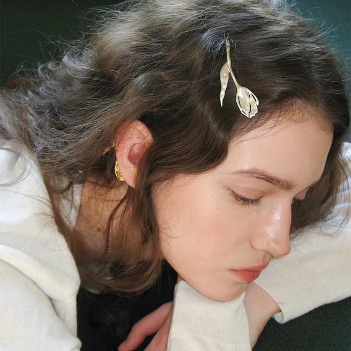 Soft Tulip Hairpin (Silver)