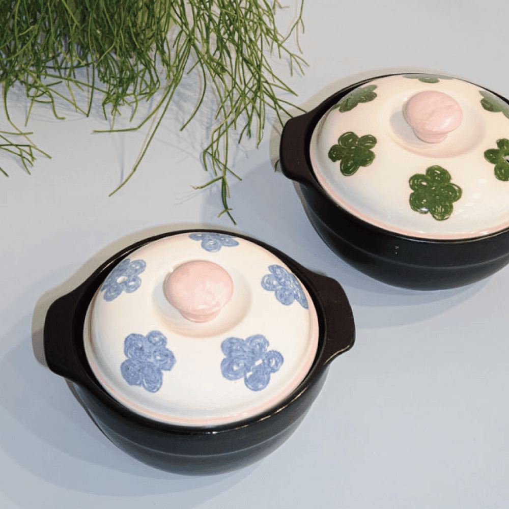 Flower ttukbaegi pot(2sizes 2colors)