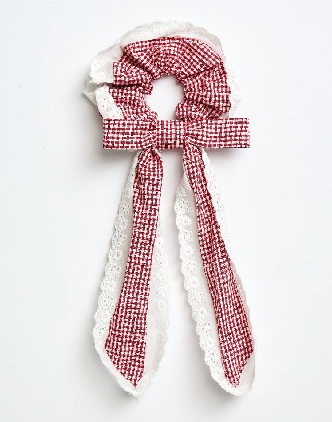 Gingham Bow Scrunchie