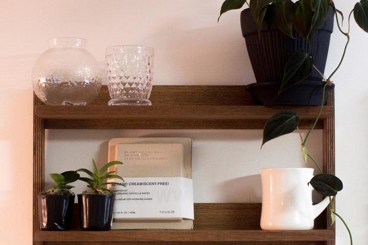 밀러 미니D2타입 2단 나무 벽선반