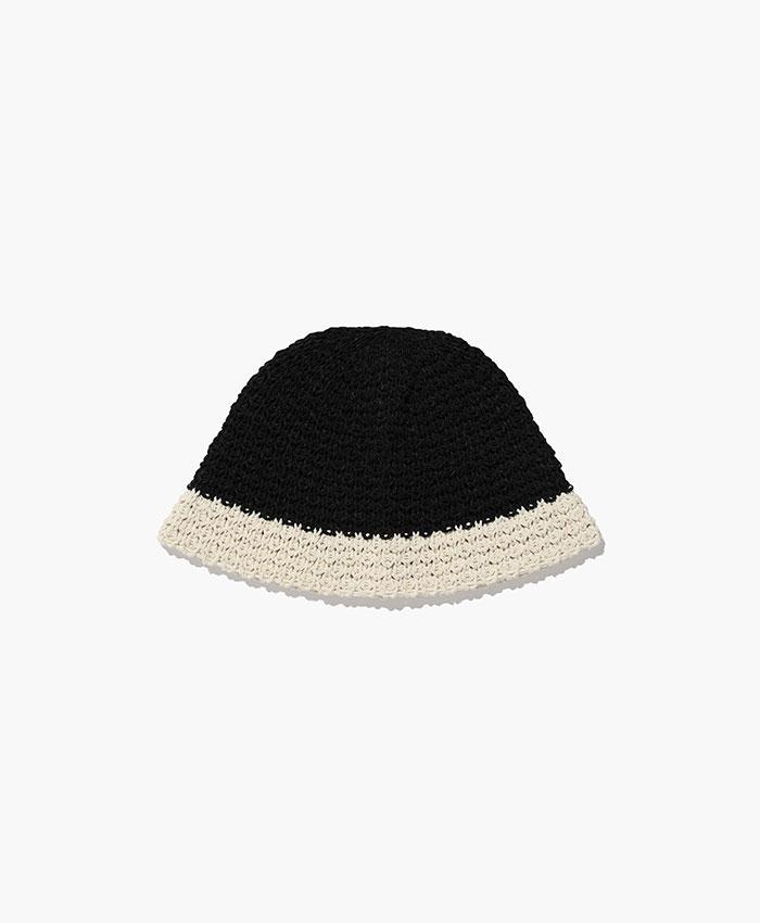SUMMER KNIT BUCKET HAT[BLACK]