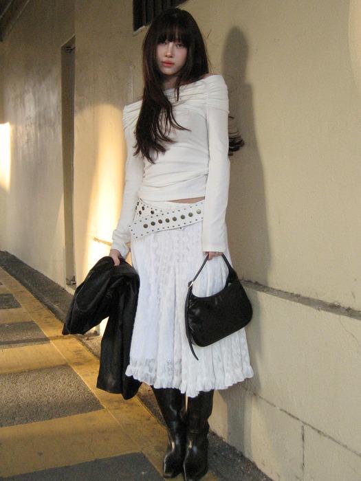 CLOVI Midi Lace Skirt(클로비)_IVORY