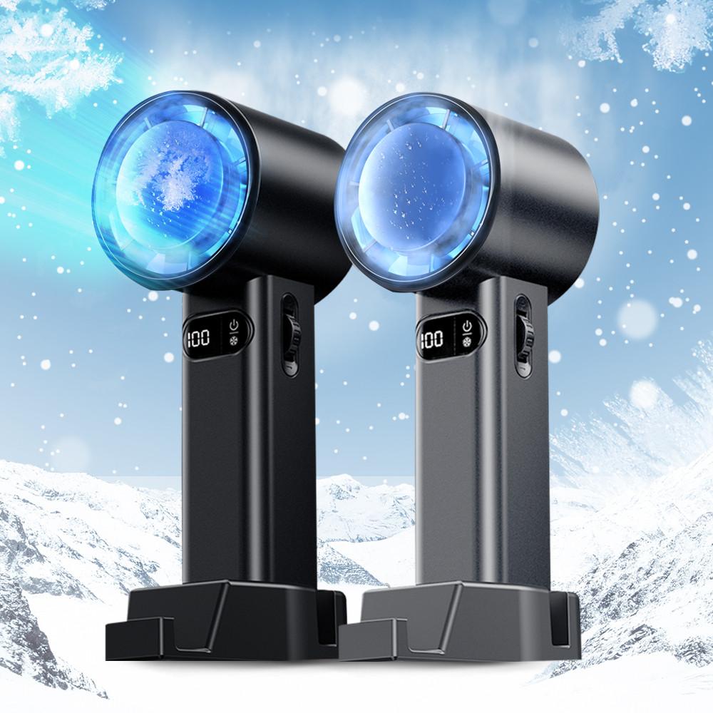 미오닉 터보쿨링 핸디 휴대용 미니 무선 냉각 선풍기 최대100단 급속 아이스 팬 손선풍기