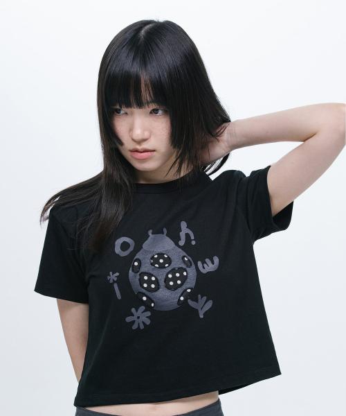 DOT BUG PATCHY T-SHIRT, BLACK