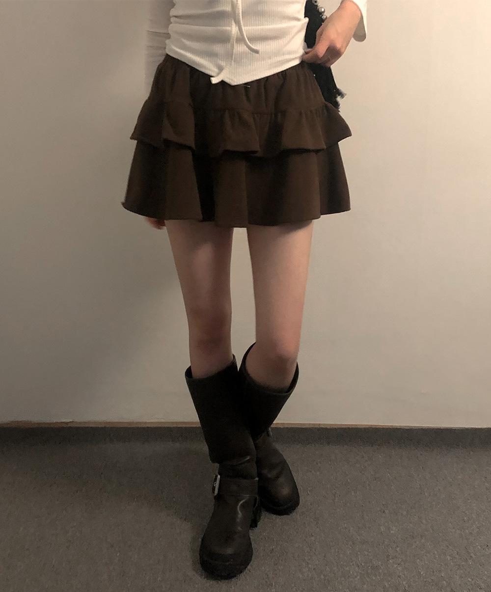 니어웨어 [S/S🌸] 렉스 코듀로이 프릴 미니 스커트 (3color) 미니캉캉/캉캉스커트/프릴스커트/하객룩/밴딩치마/밴딩스커트