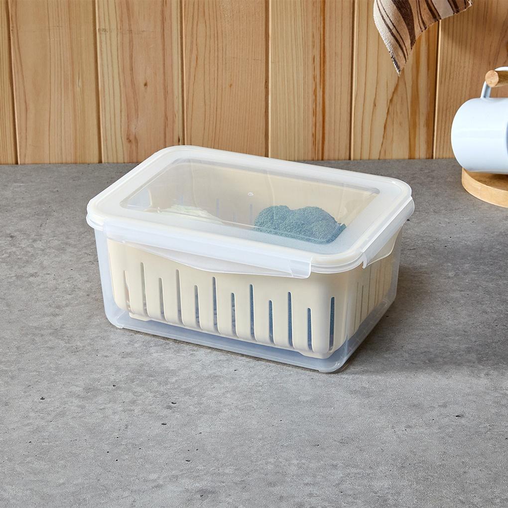 뉴프레쉬락 물빠짐 신선채반용기4000ML_옐로_KC0422041