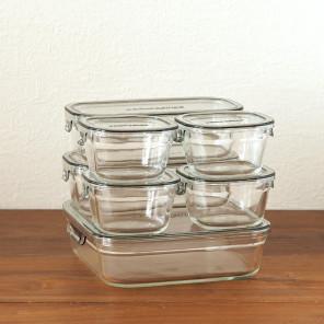 이와키 내열유리 오븐글라스 냉장고정리 반찬통 세트 7P