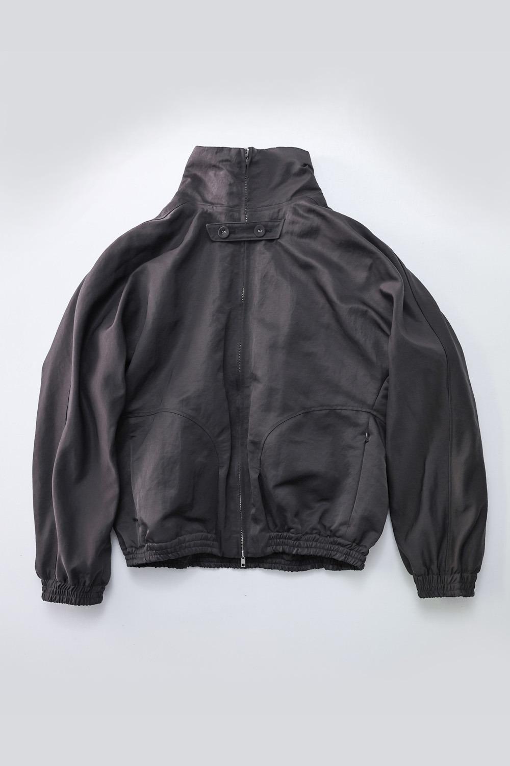 Wingbone Pintuck Bomber Jacket - Deep Brown