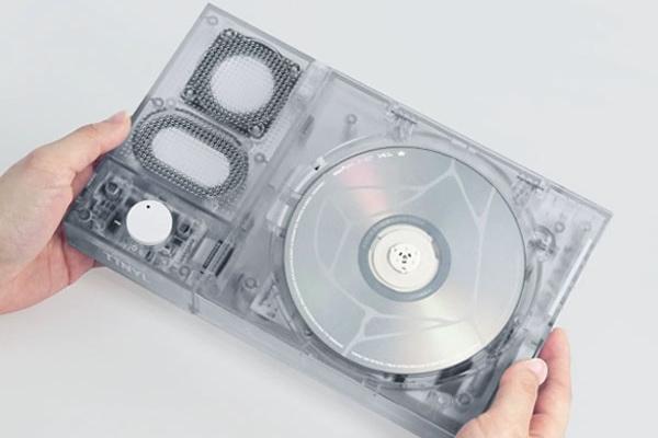 [해외] SPLIT 분리형 CD 플레이어 블루투스 스피커 블루투스 CD플레이어 반투명