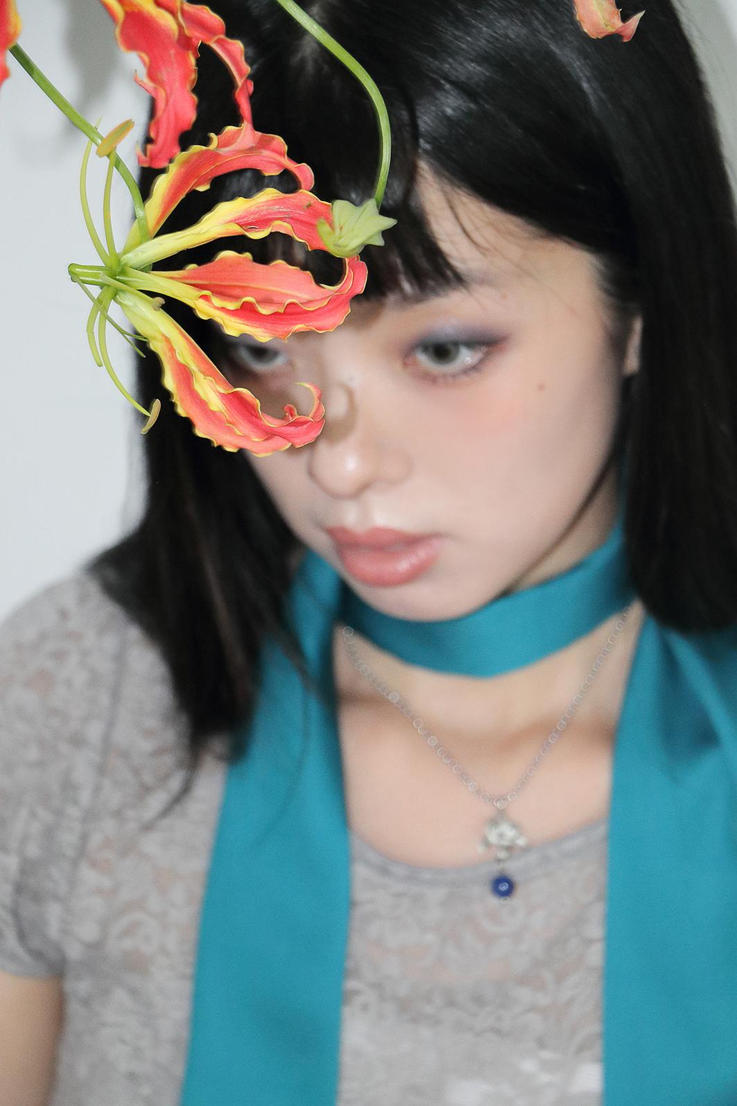 紅煙 Square silk scarf (5color)