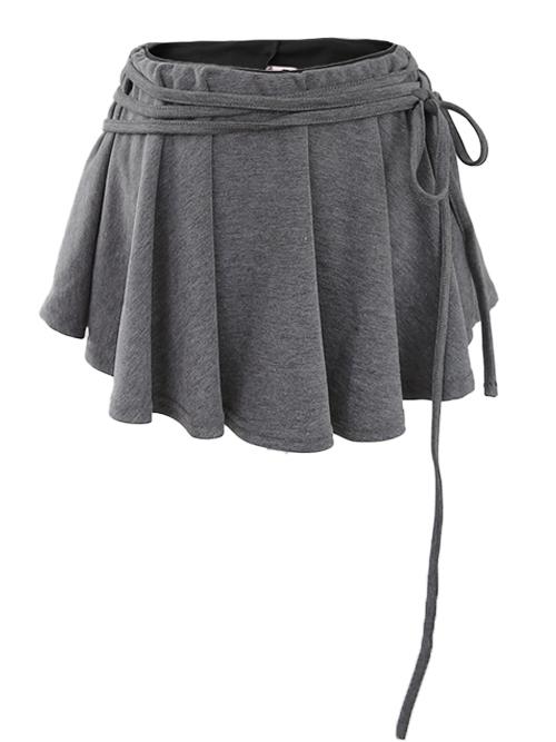 ❀FEMMEMUSE ROSE❀ FEE STRAP BALLET SKIRT(CHARCOAL)