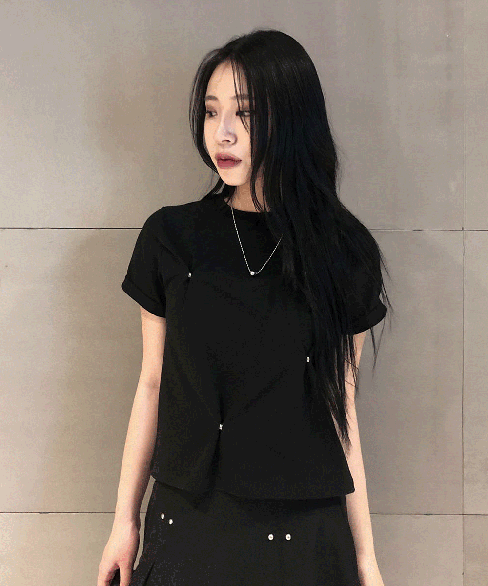 Metal Dot Crop Top