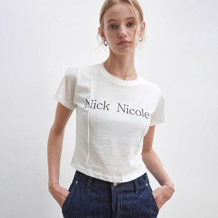 NICOLE PINTUCK CROP TEE_2 COLOR