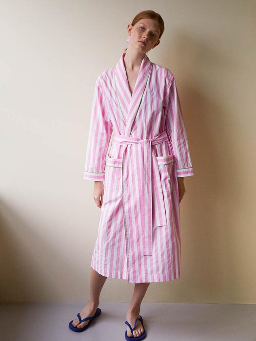 Honey Stripe Robe PINK