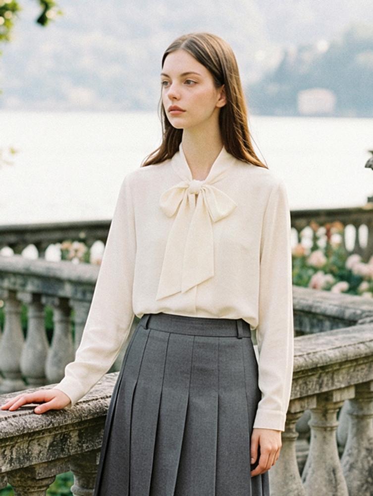 [STYLE SOUP] 타이넥 실루엣 블라우스(SC2LSJ1)