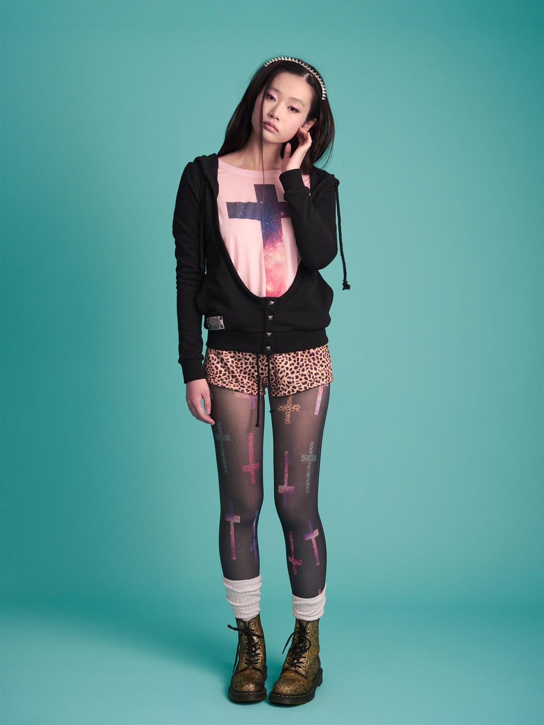 Peace Stud Hoodie Cardigan