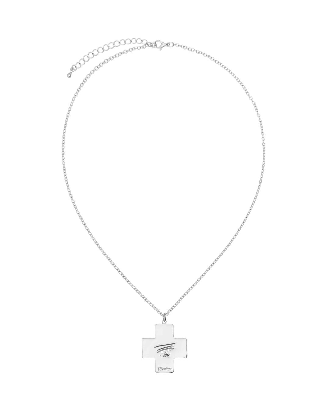 Digital+doll silver necklace