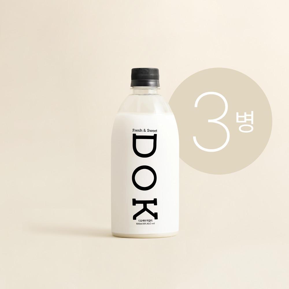 독브루어리 DOK막걸리 500ml 3병 6도 생막걸리 생 고급 프리미엄 막걸리 추천