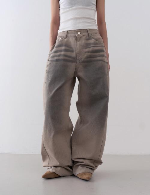 로웨어 dirty brush wide pants
