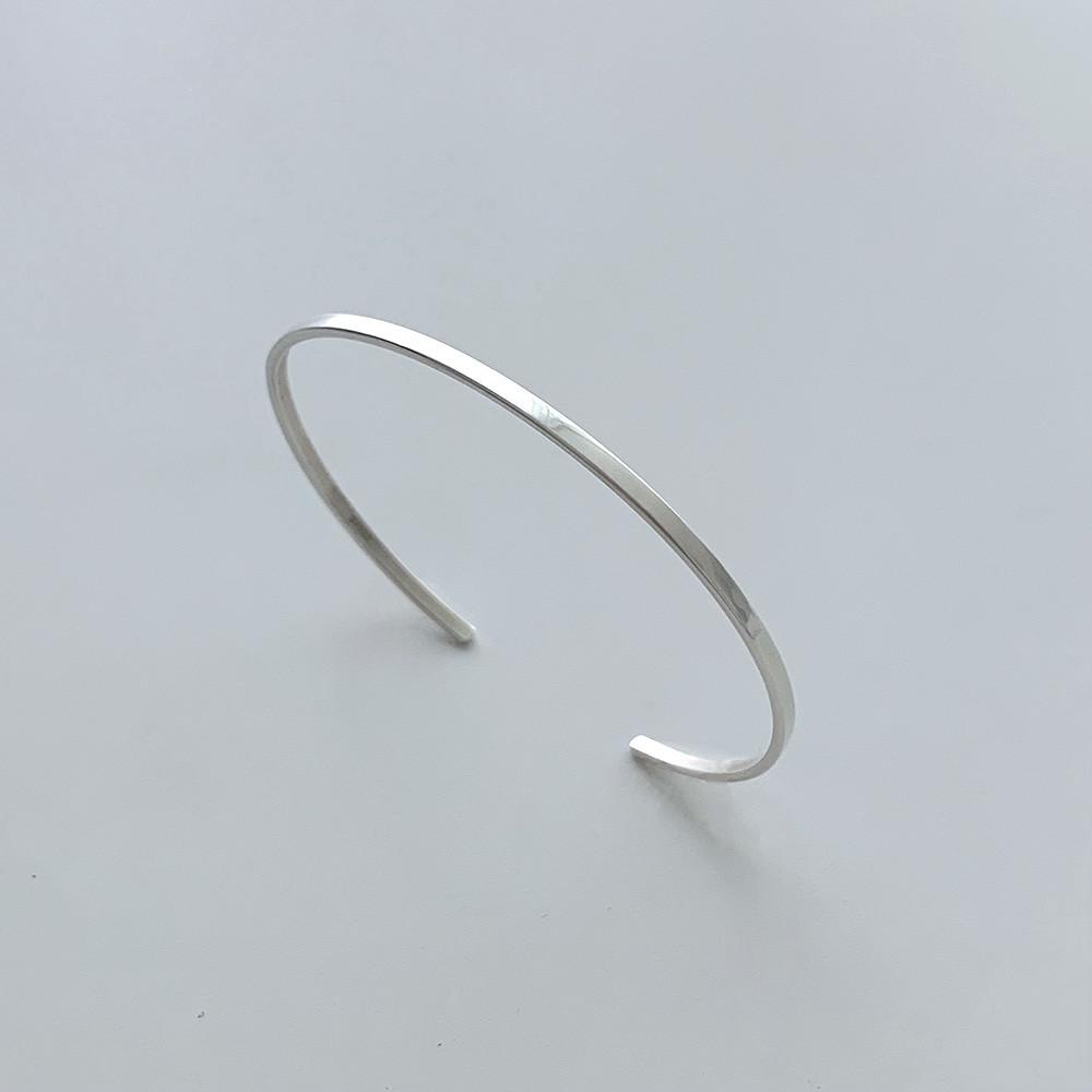 실버925 2mm 레이어드 실뱅글 팔찌