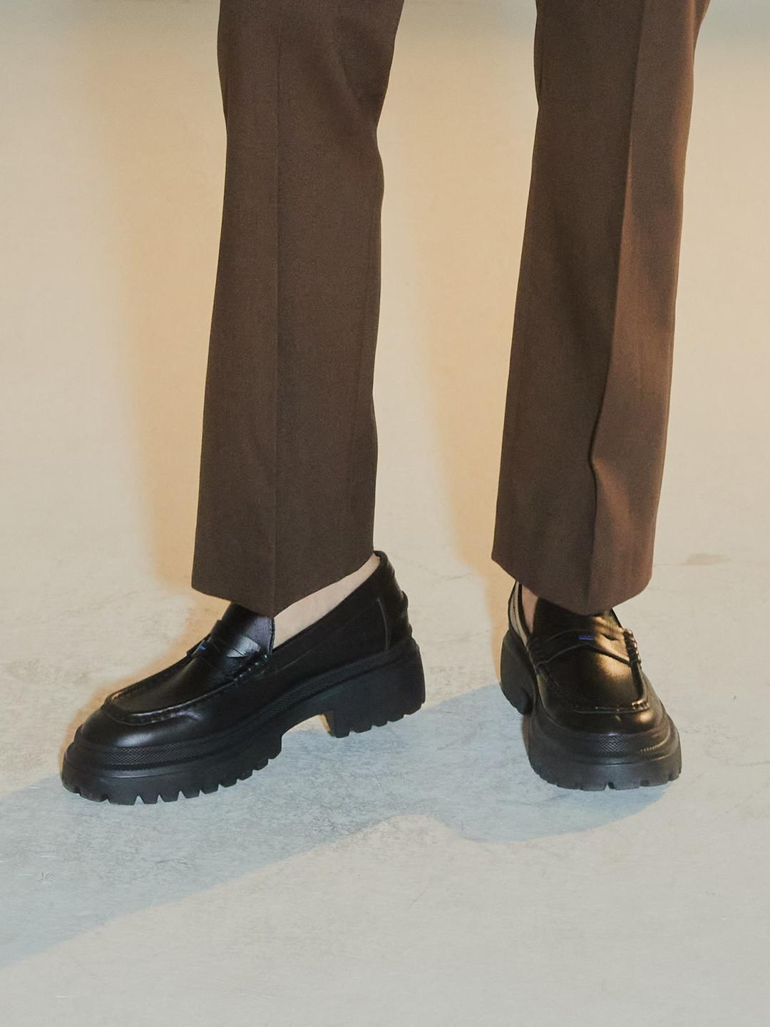 Chunky Penny Loafer - Black