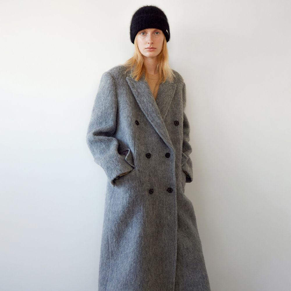 [5차] Hairy Alpaca Blended Classic Coat - Charcoal