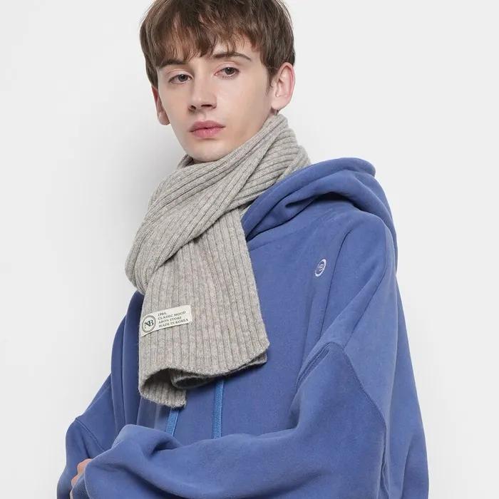 유니섹스 데이 클래식 골지 머플러 그레이